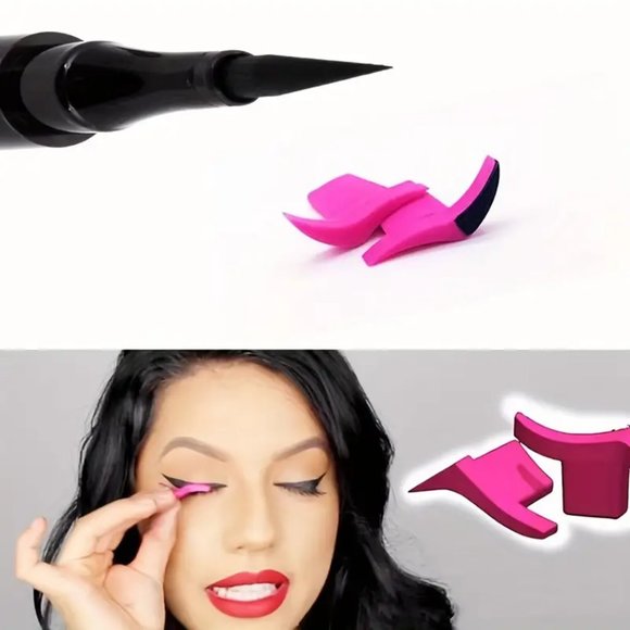 1 Pair Silicone Wing Eyeliner Stamp Eyeshadow Stencil Models Wing Style EyeLiner - Picture 7 of 10